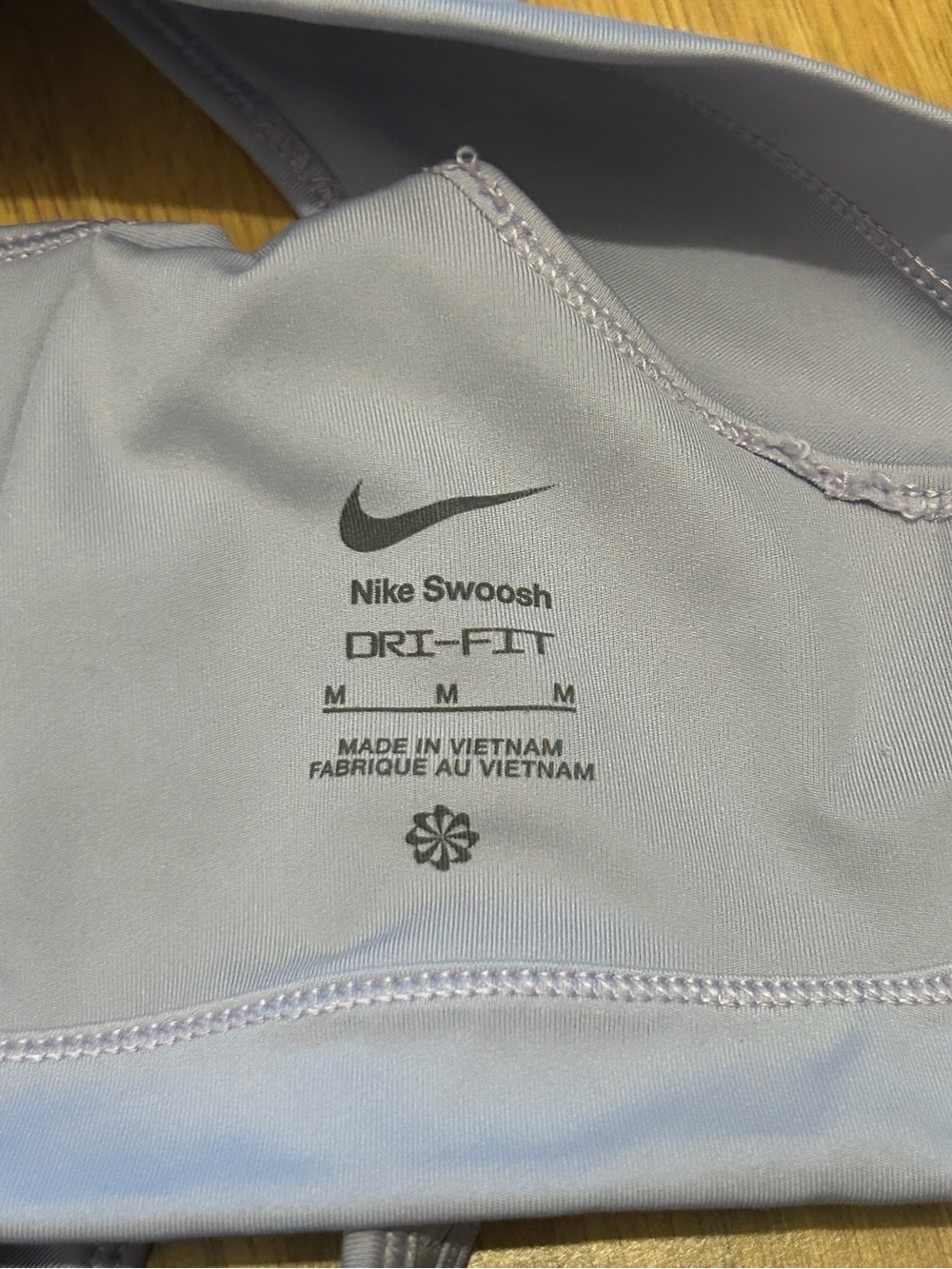 Nike Lavender Racerback Sports Bra with White Swoosh - Picture 2 of 2